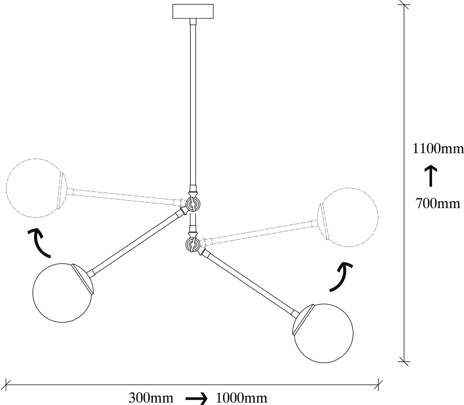 Llambë varëse Opviq, Cambaz - 3451, krom dhe e bardhë