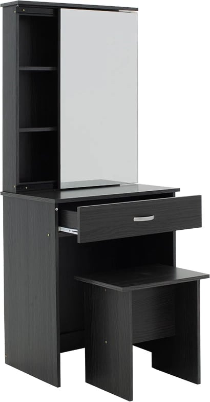 Tavolinë për grim me pasqyrë Zelia, ngjyrë wenge eo, 60x40.5x151cm