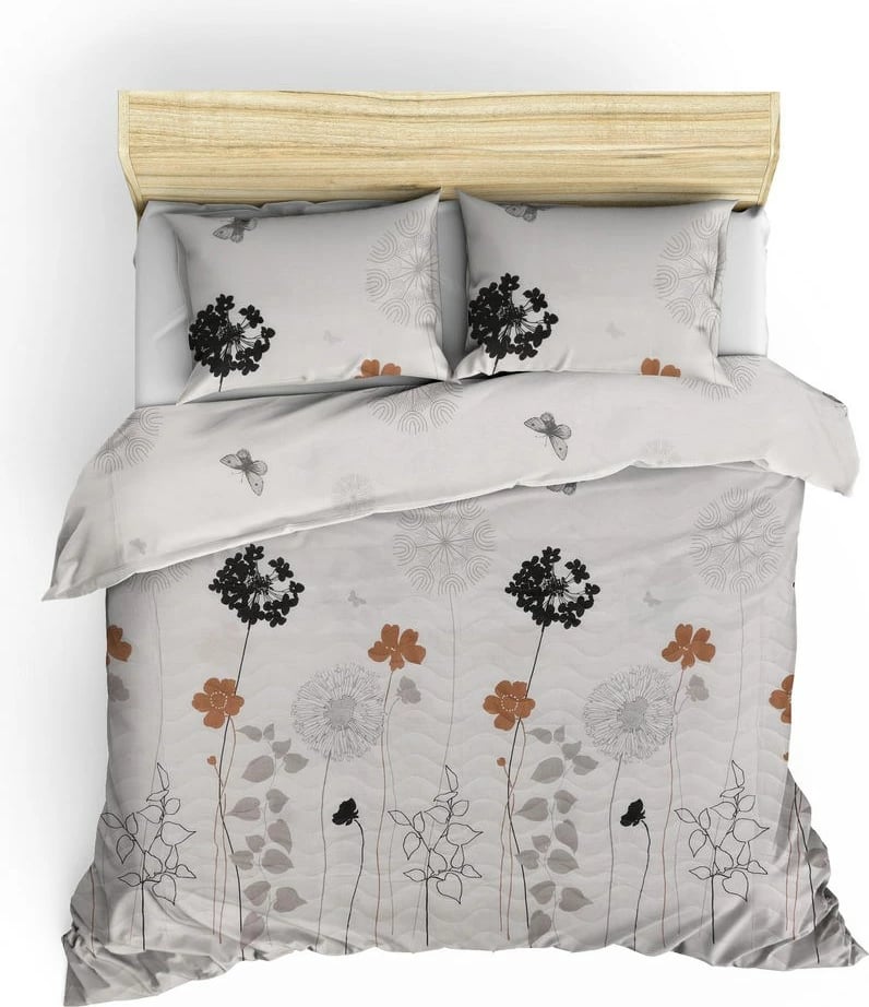 Set mbulesë krevati dopio e qepur dyfish, L'essentiel, Atlantis, e bardhë