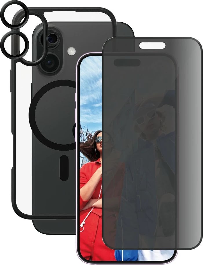 Mbështjellës PanzerGlass CARE Flagship 3-in-1 për iPhone 16 Plus, transparent