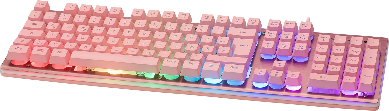Tastaturë gaming Deltaco Gaming USB, RGB, pink