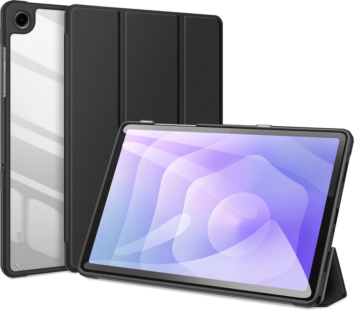 Mbështjellës flip Dux Ducis Toby për tablet Samsung Galaxy Tab A11 Plus/A9 Plus 11, Smart Case me qëndrim dhe auto wake, i zi