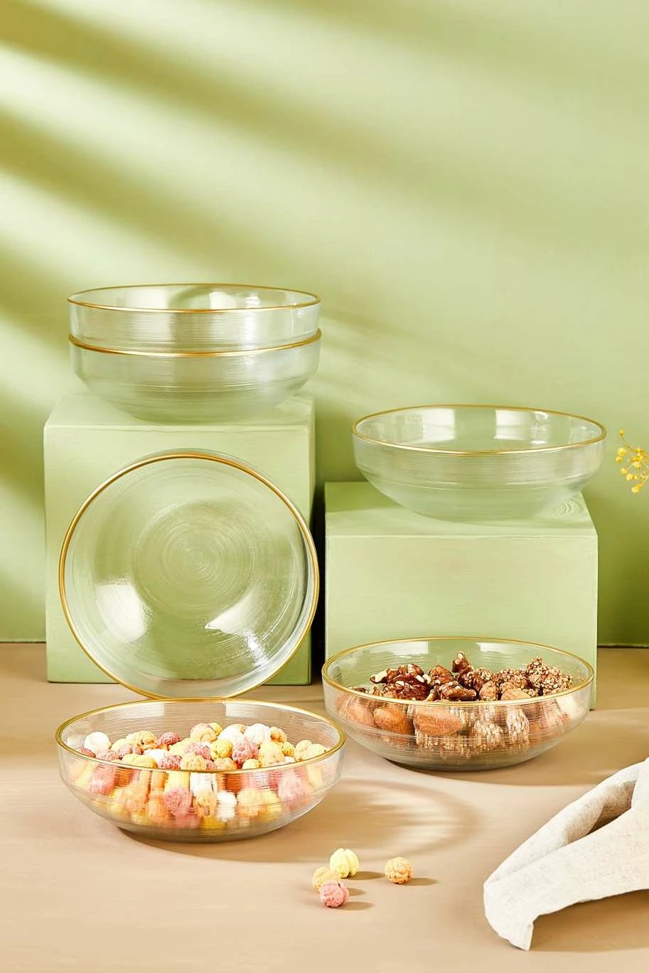 Set pjatash të thella prej qelqi (6 copë), Hermia, IP