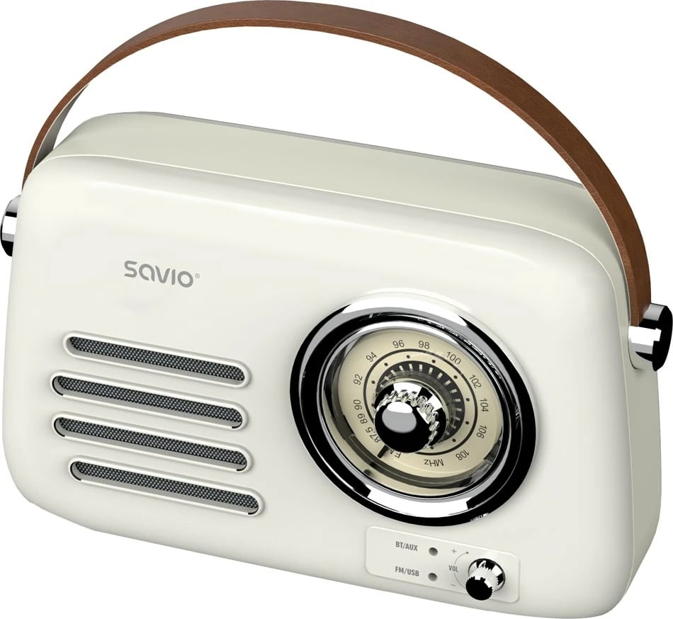Radio portabile SAVIO RS-02, Bluetooth 5.3, alarm, e bardhë