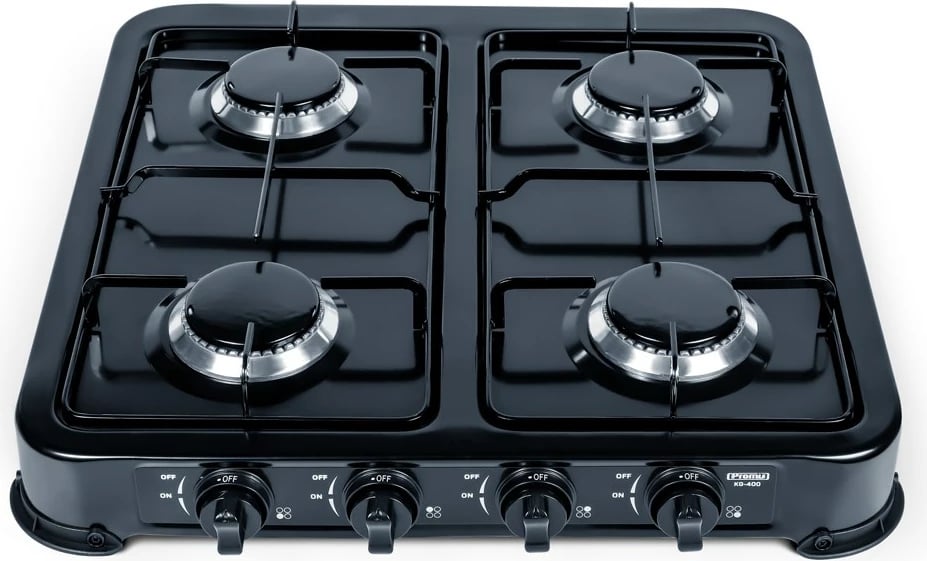 Pllakë me gaz Promis KG400C, e zezë e bardhë