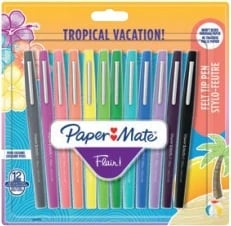 Set stilolapsa PaperMate Flair 12 ngjyra, majë fine/medium, blister