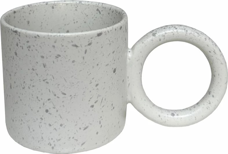 Filxhan Terrazzo, gur porcelani, i bardhë-me gri, 8x8x8cm Filxhan Terrazzo, gur porcelani, i bardhë-me gri, 8x8x8cm