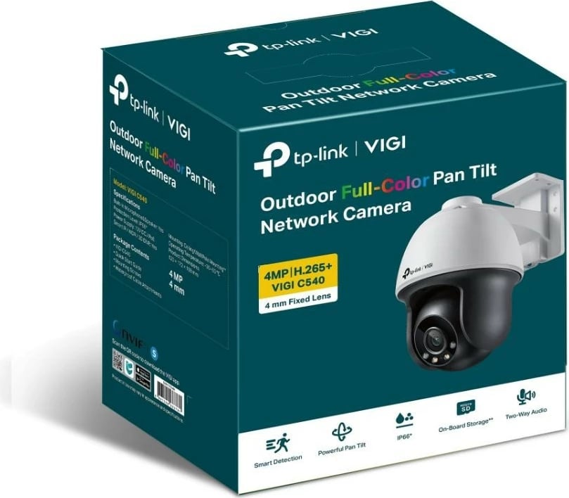 Kamerë sigurie TP-LINK VIGI C540, 4MP, 4mm, e jashtme, bardhë/zezë