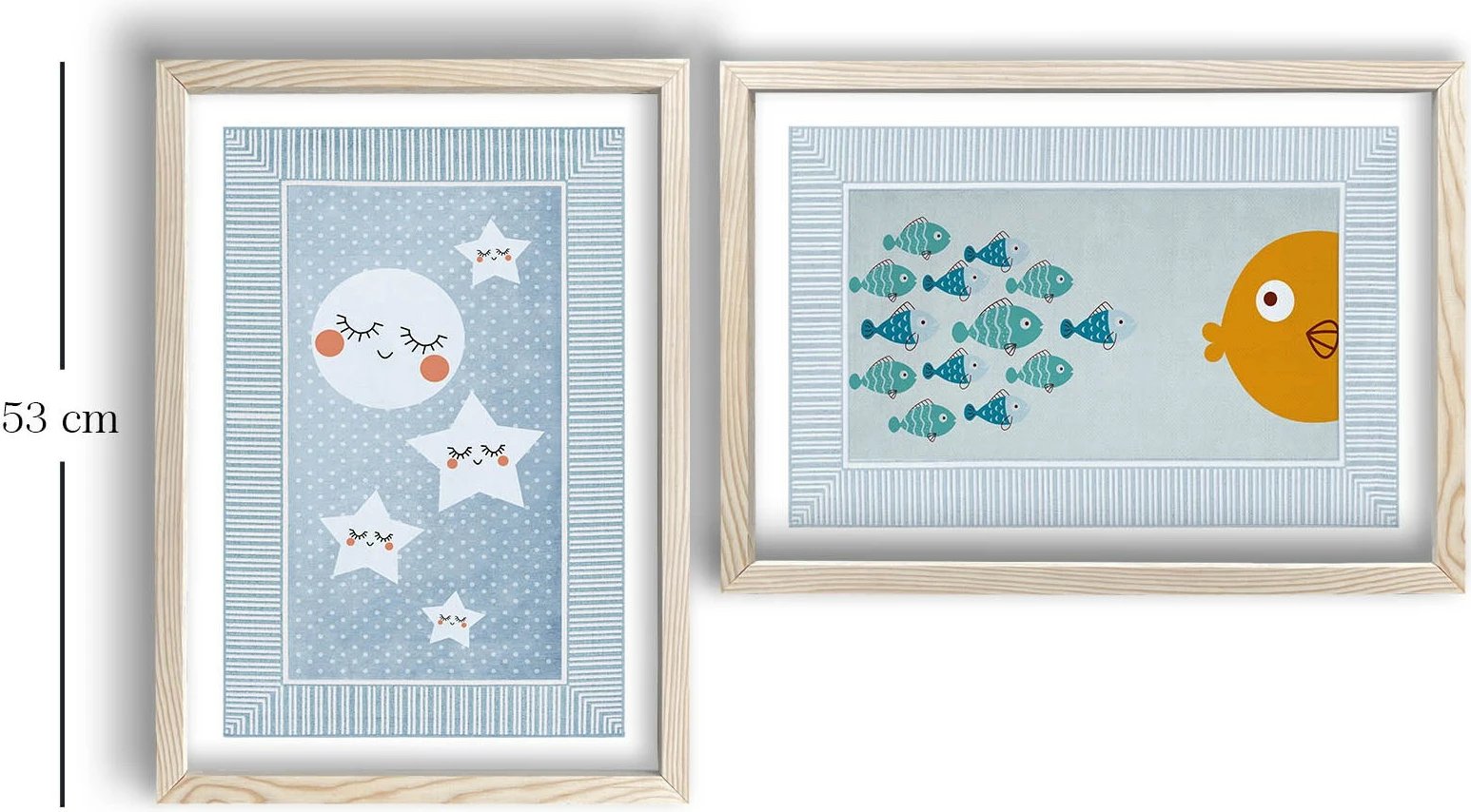 Pikturë dekorative me kornizë MDF (2 copë), Wallity, 2P3853KCT-006