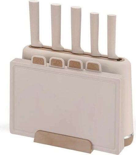 Set thika me bllok dhe dërrasa prerjeje Maestro MR-1412, bezhë