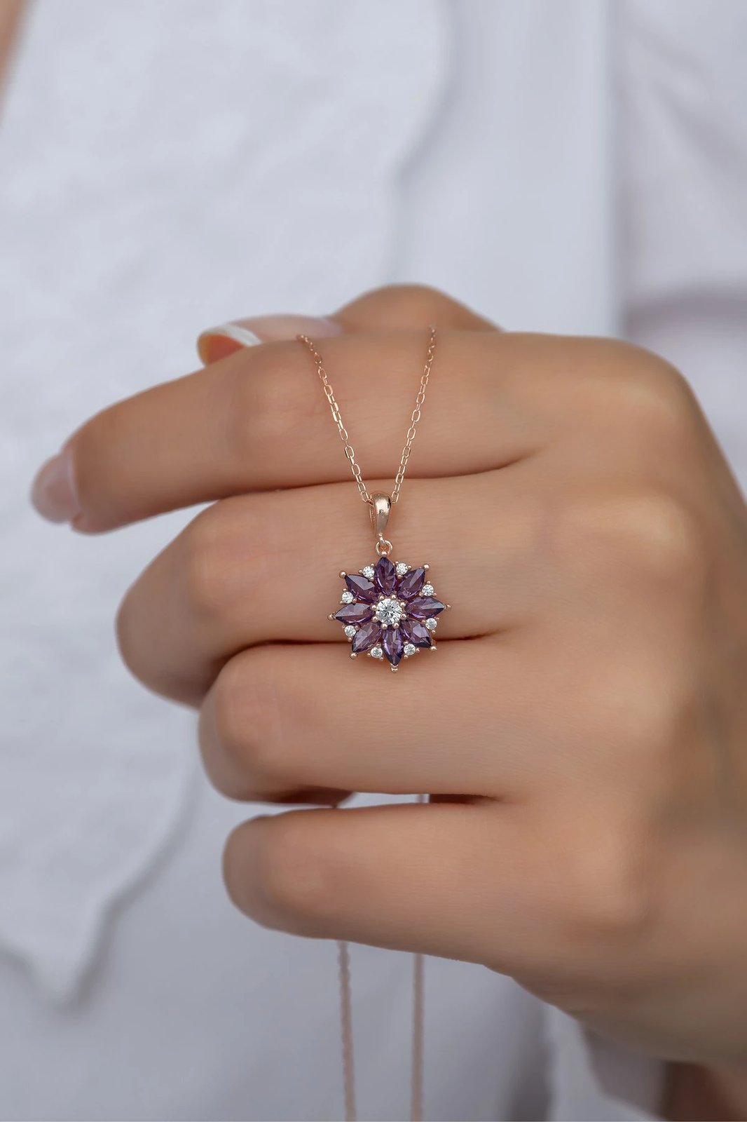 Qafore argjendi, ngjyrë rozë e artë dhe vjollcë, Jumeon, NRZ99312