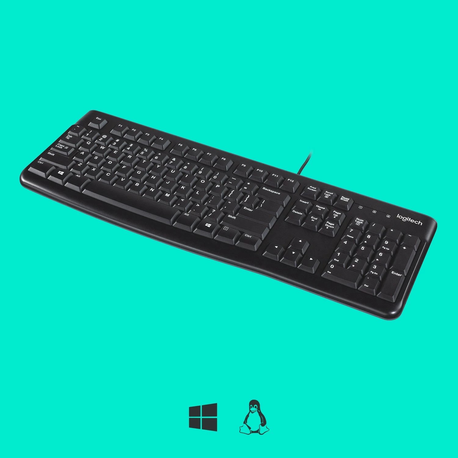 Tastierë Logitech K120, full-size, me kabllo, USB, AZERTY, e zezë Tastierë Logitech K120, full-size, me kabllo, USB, AZERTY, e zezë