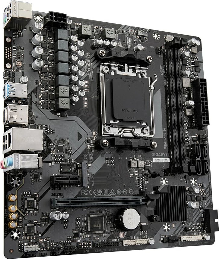 Pllakë amë Gigabyte A620M H, Socket AM5, DDR5, PCIe 4.0, HDMI, DisplayPort