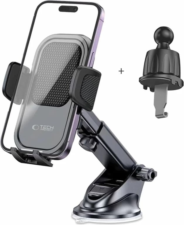 Mbajtës celulari Tech-Protect V6 për veturë, universal, i zi