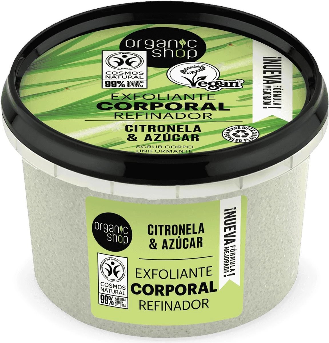Scrub trupi ORGANIC SHOP Citronela & Sheqer unisex 1 copë