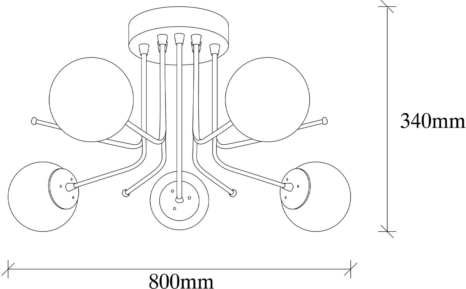 Llambadar Opviq, Daisy - 146-AV2, ngjyrë ari dhe e bardhë