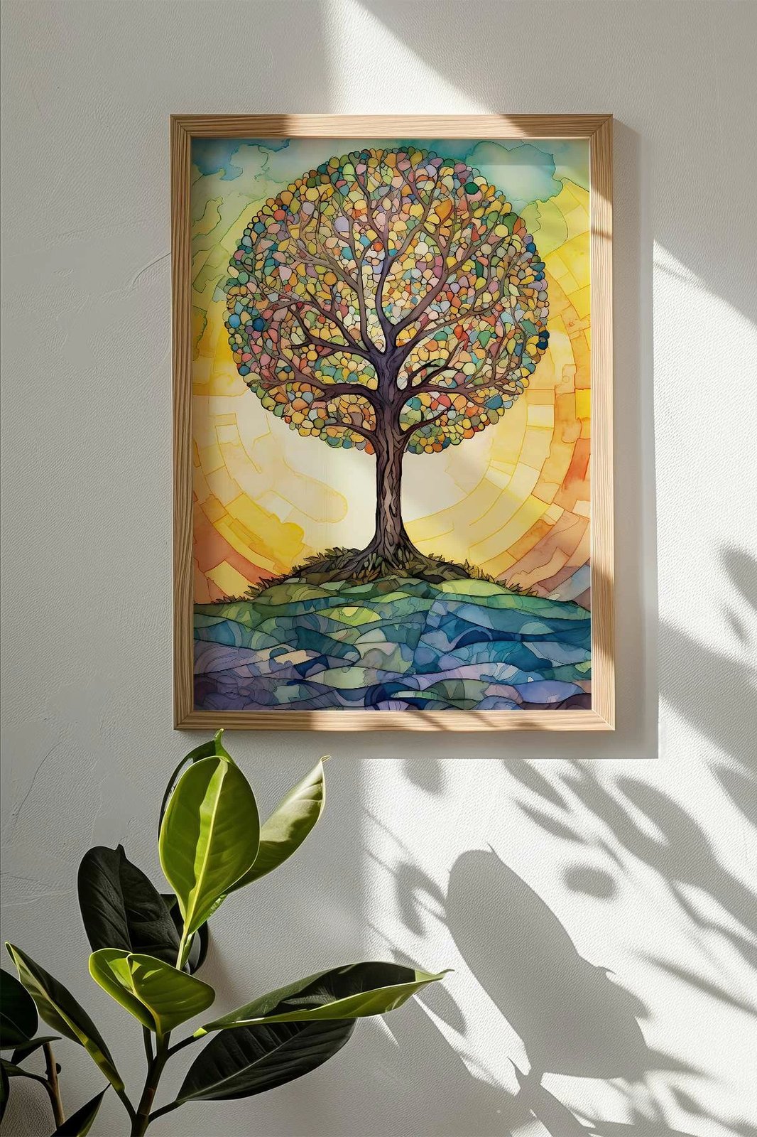 Pikturë dekorative me kornizë, shumëngjyrëshe, Wallity, Mscartmdl32