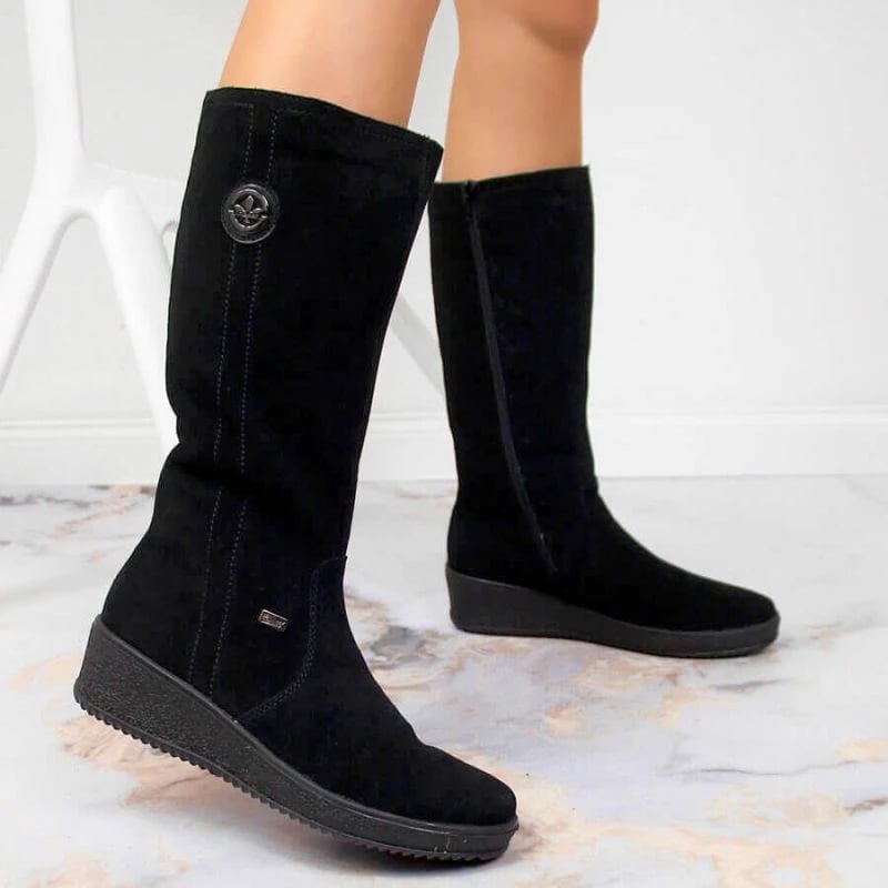 Çizme të gjata për femra Rieker, të zeza