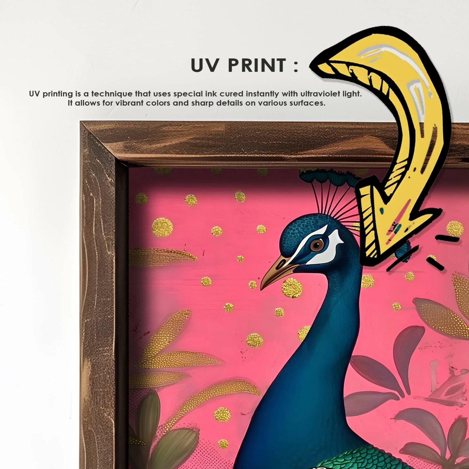 Pikturë dekorative me kornizë MDF, Wallity, GE137-L