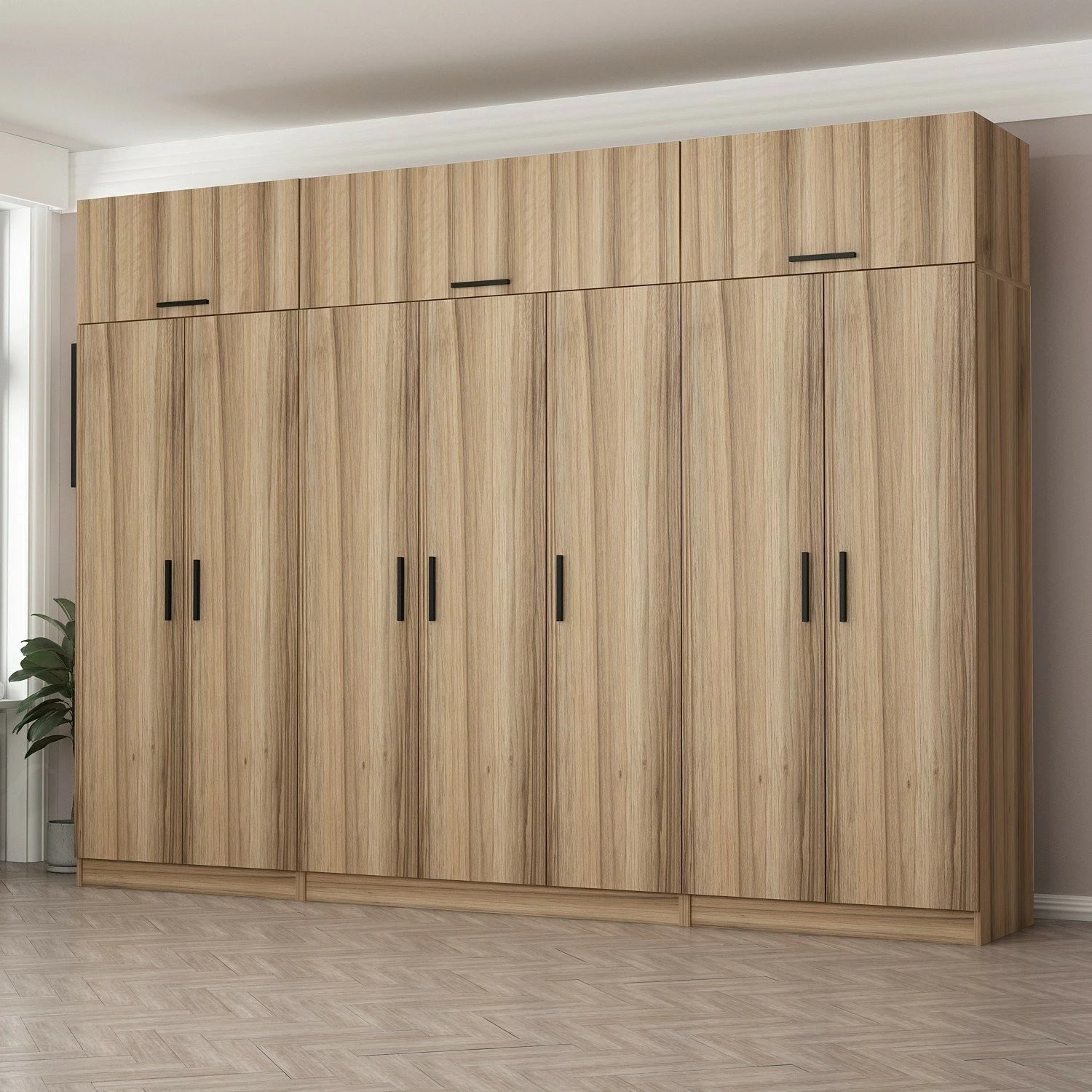 Dollap i madh për rroba, ngjyrë arre, Skye Decor Minar Kale - 7712