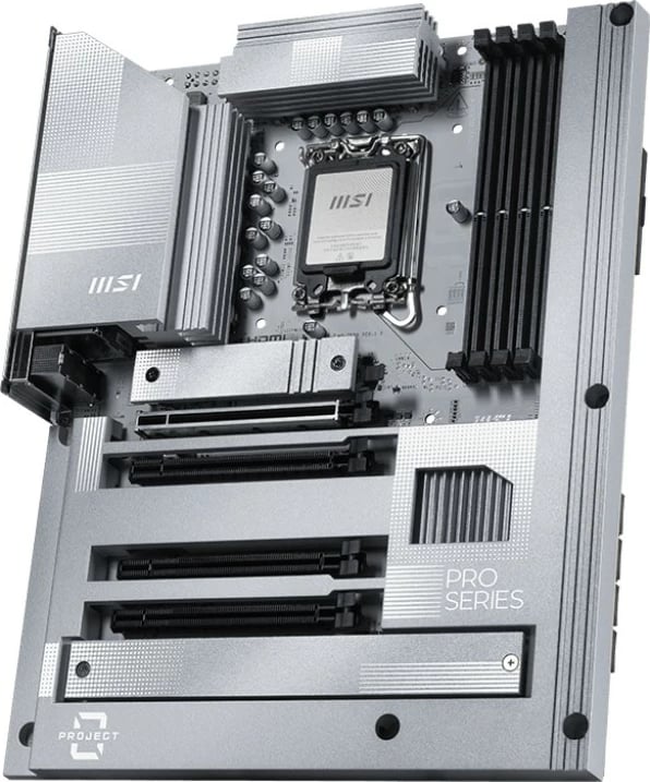 Pllakë amë MSI PRO Z890-S WIFI PZ, Intel, LGA 1851, 256 GB, DDR5-SDRAM, Argjendtë/Bardhë