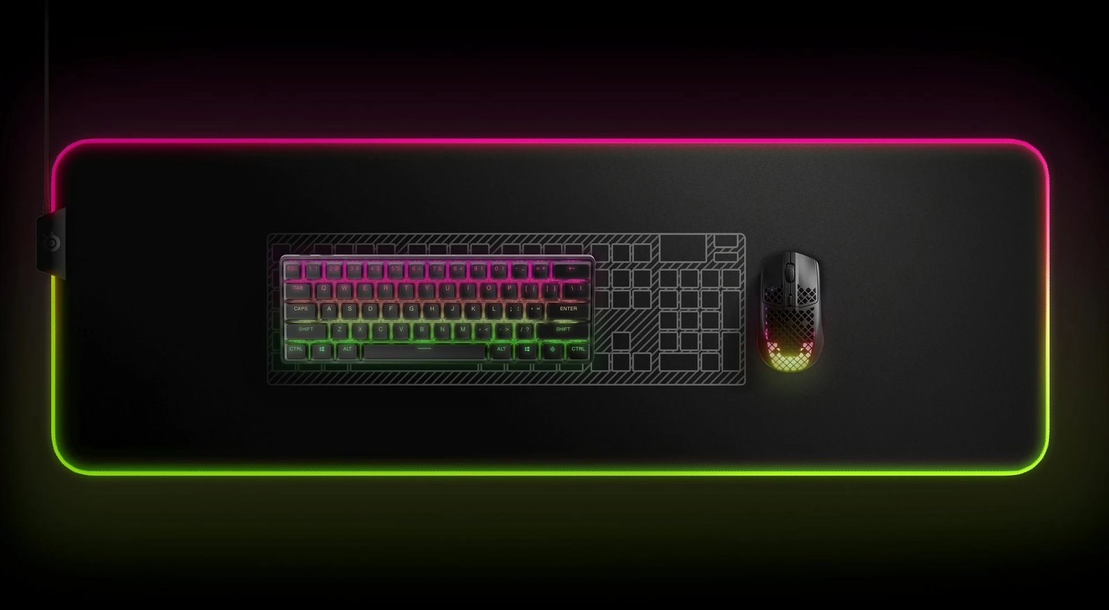 Tastierë SteelSeries Apex Pro Mini Wireless, USB + RF Wireless + Bluetooth, QWERTY US English, E zezë