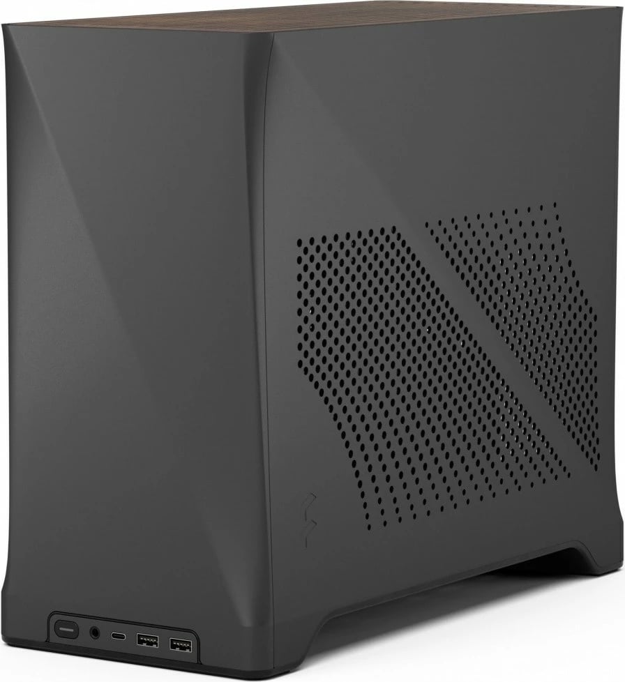 Kasë Fractal Design Era 2, Small Form Factor, ITX, Charcoal, panel druri