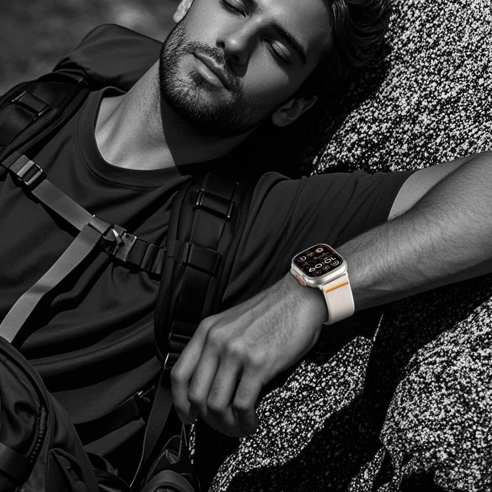 Rrip najloni për Apple Watch Tech-Protect Nylon Clasp, 44/45/46/49 mm, Gri