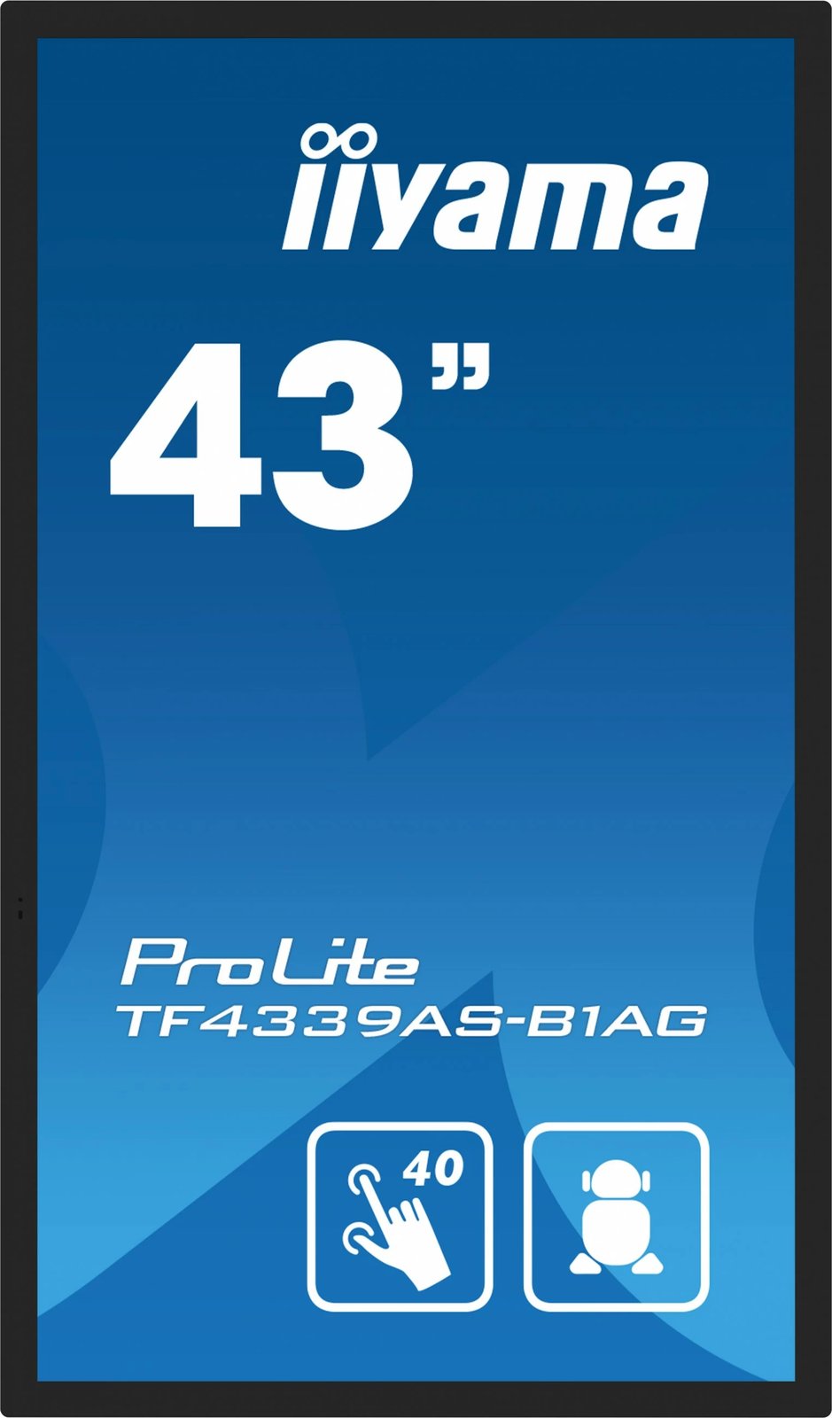 Ekran interaktiv iiyama TF4339AS-B1AG, 42.5", LED, 4K, Android