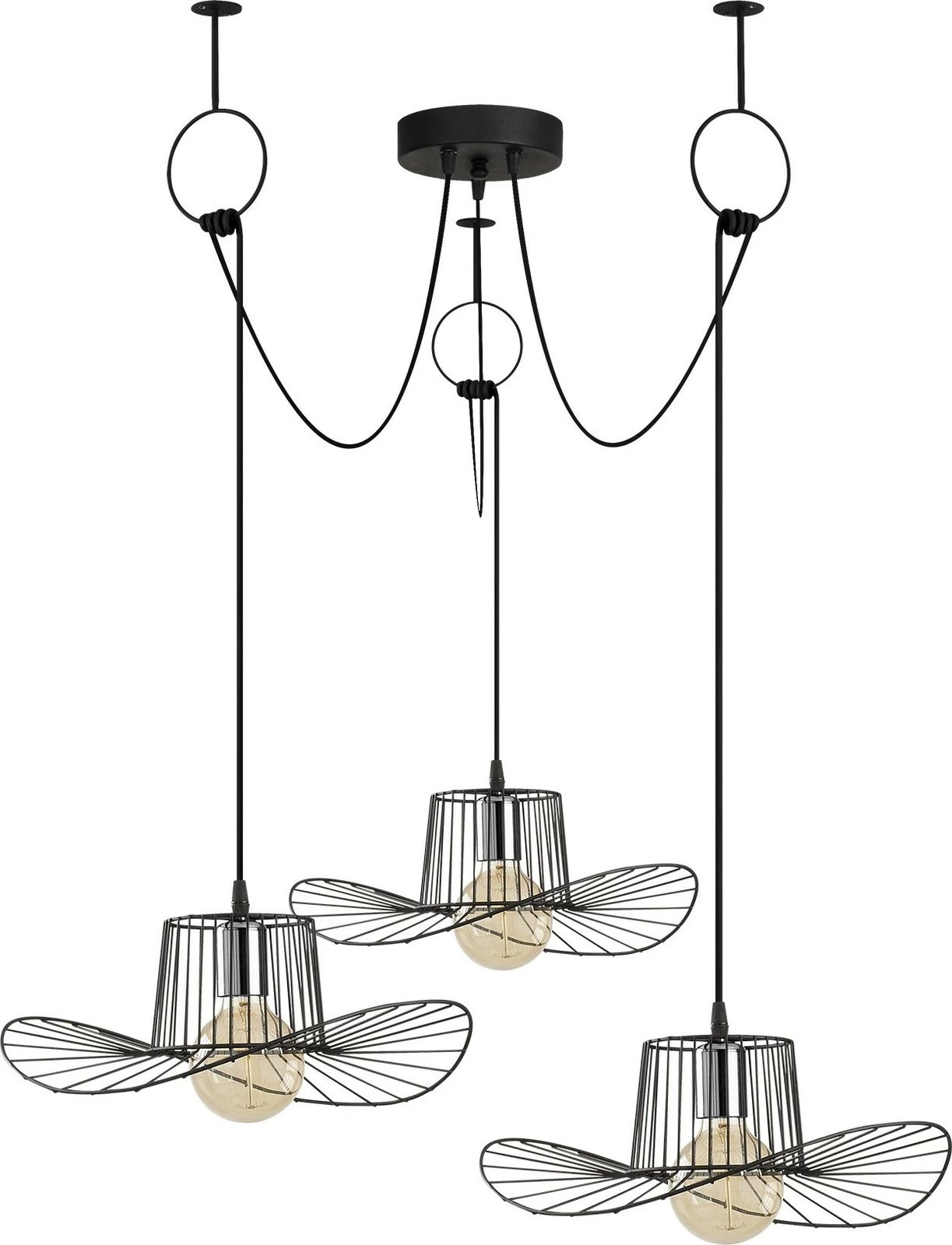 Llambë tavani Opviq, metal i zi, Tel - 6741