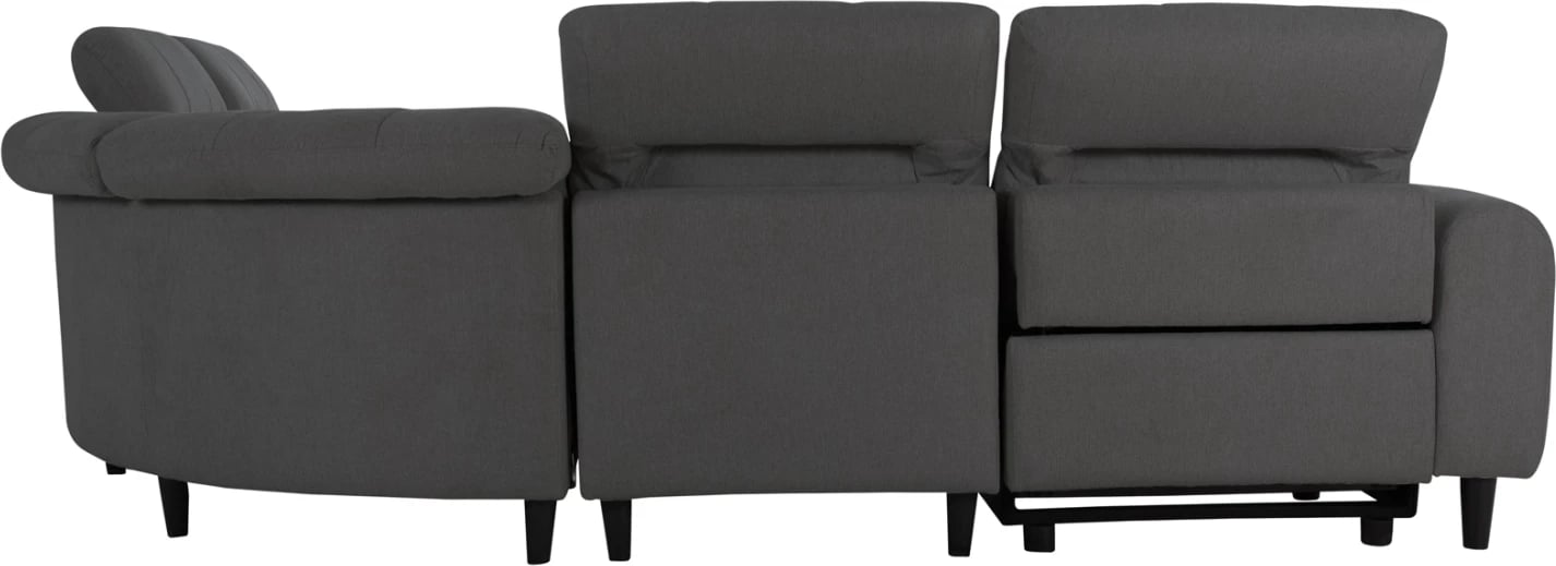 Këndore me 5 pjesë, 2 ulëse me recliner elektrik, ngjyrë gri, ORACLE FH3290.01, 293x293x98cm