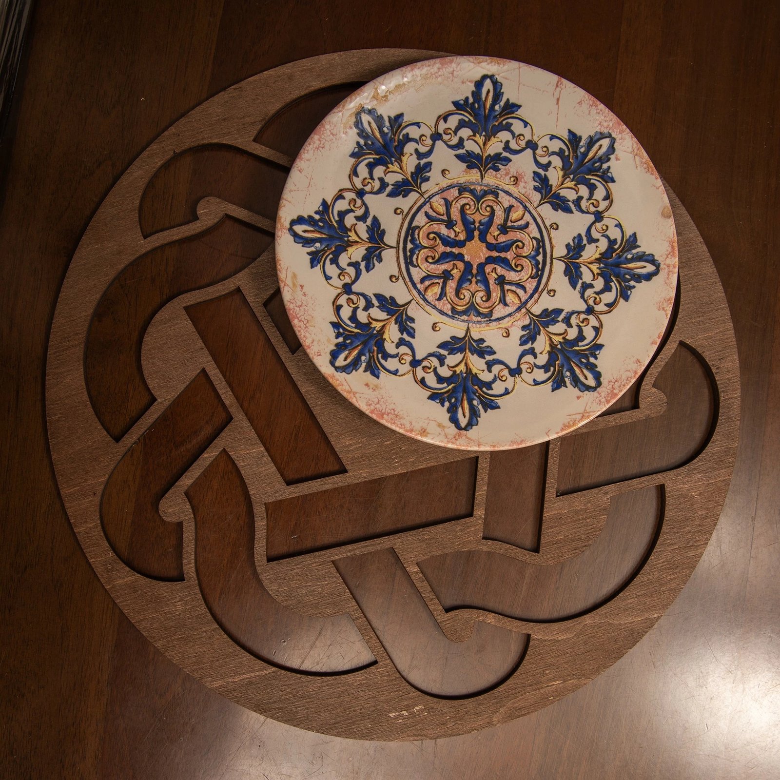 Set nënshimesh tavoline prej druri (4 copë), Hermia, Don - ngjyrë wenge