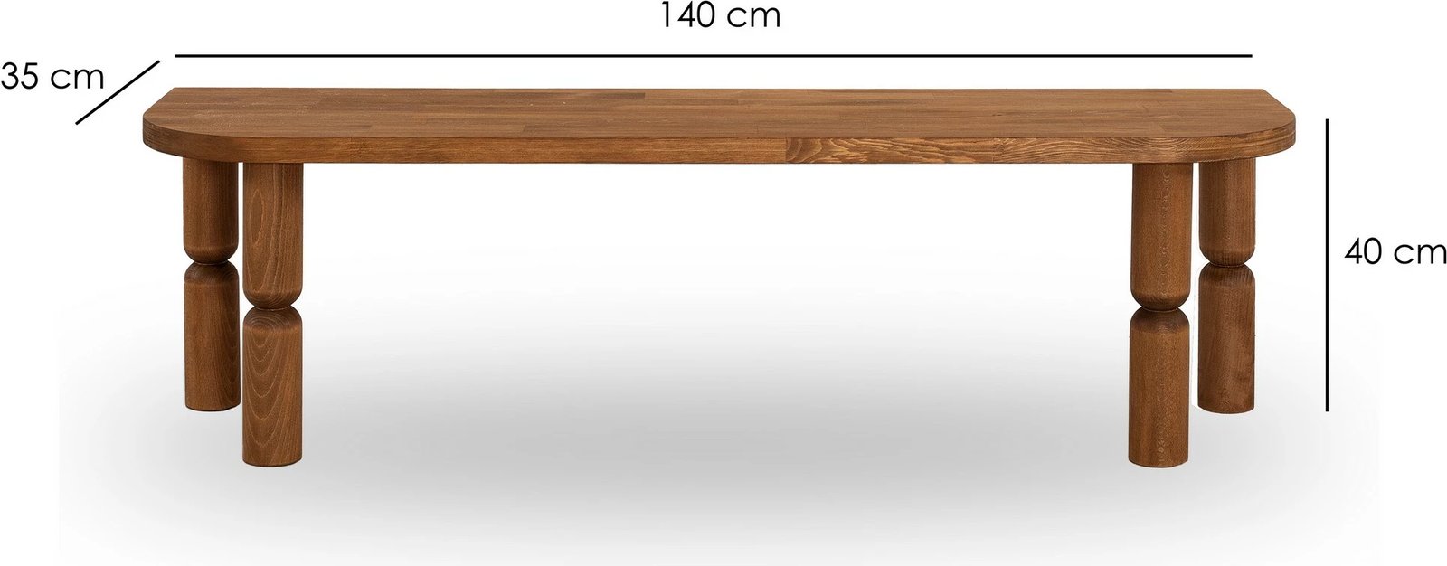 Komodinë TV Skye Decor, ngjyrë geshtenjtë, Ida