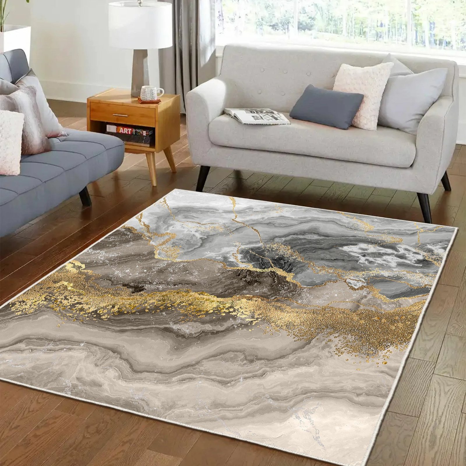 Qilim Velvet Fabric, shumëngjyrësh, 120x180cm, Conceptum Hypnose, Els2375-4