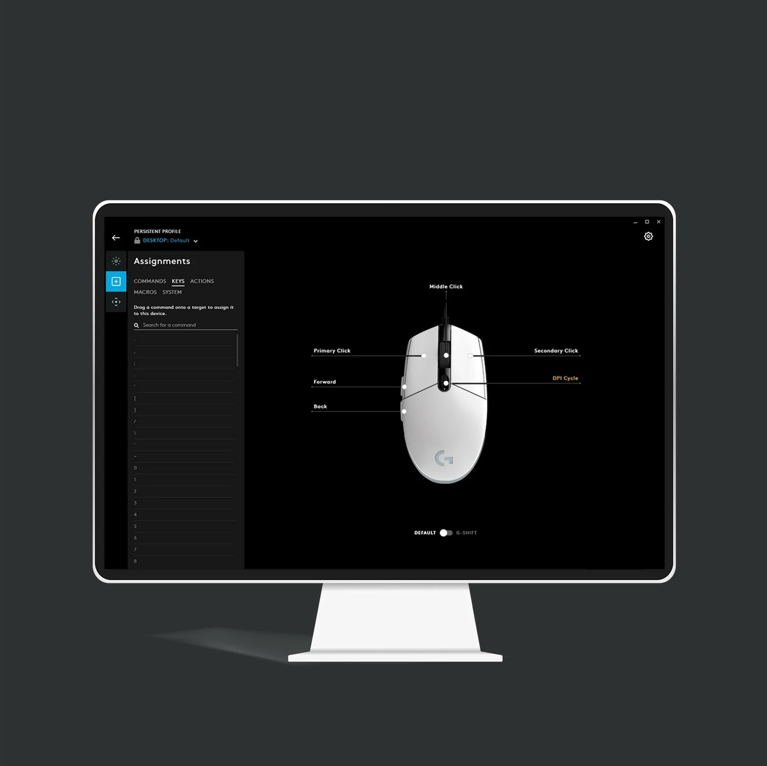 Maus Logitech G G203 LIGHTSYNC, USB Type-A, 8000 DPI, 1 ms, Bardhë