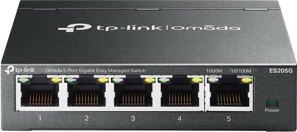 Switch TP-LINK Omada ES205G, 5 porte Gigabit, i menaxhueshëm, Metalik