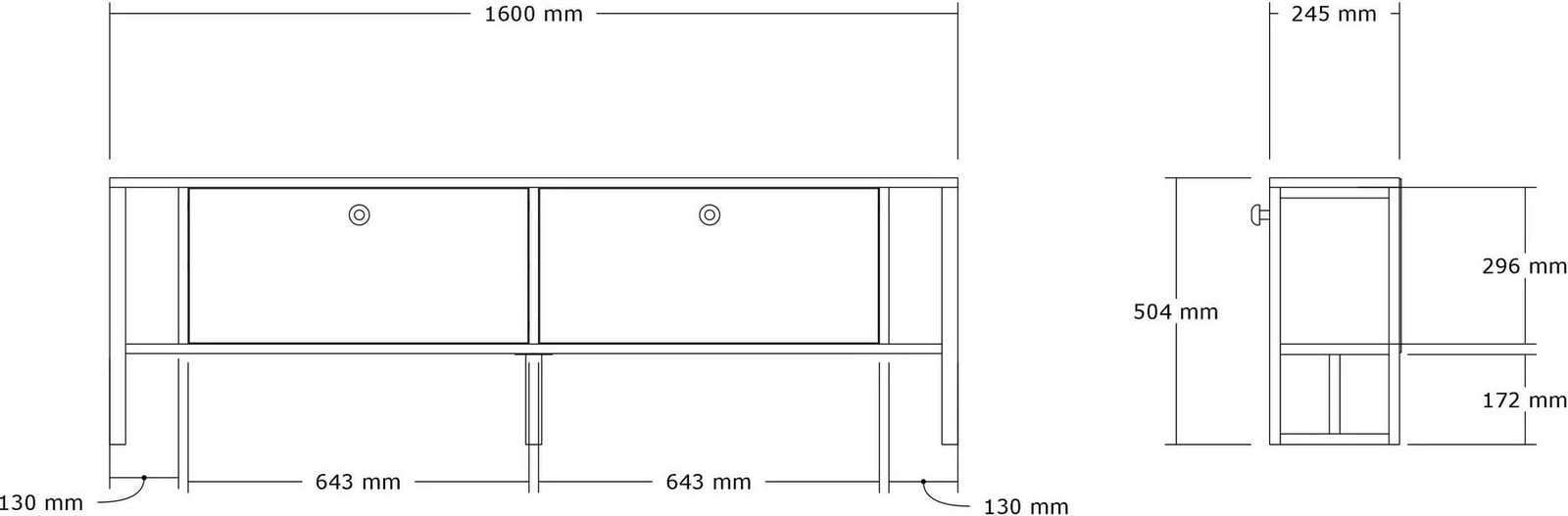 Komodë TV Hanah Home, ngjyrë ahu (walnut)