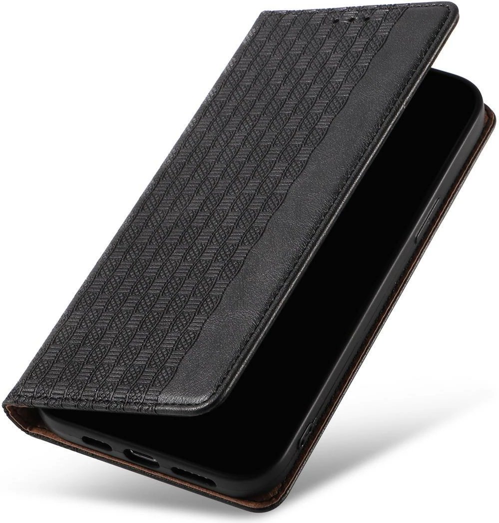 Mbështjellës Hurtel Magnet Strap Case për iPhone 12 Pro, me portofol dhe litar dore, e zezë