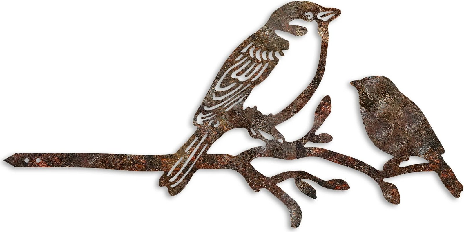 Dekor për kopsht, zogj në degë, ngjyrë kafe, Aberto Design, 40x20cm