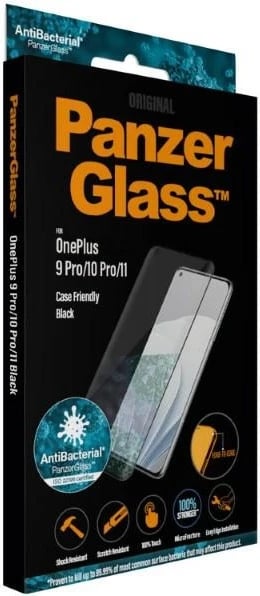 Xham mbrojtës PanzerGlass për OnePlus 9 Pro / 10 Pro / 11, kornizë e zezë