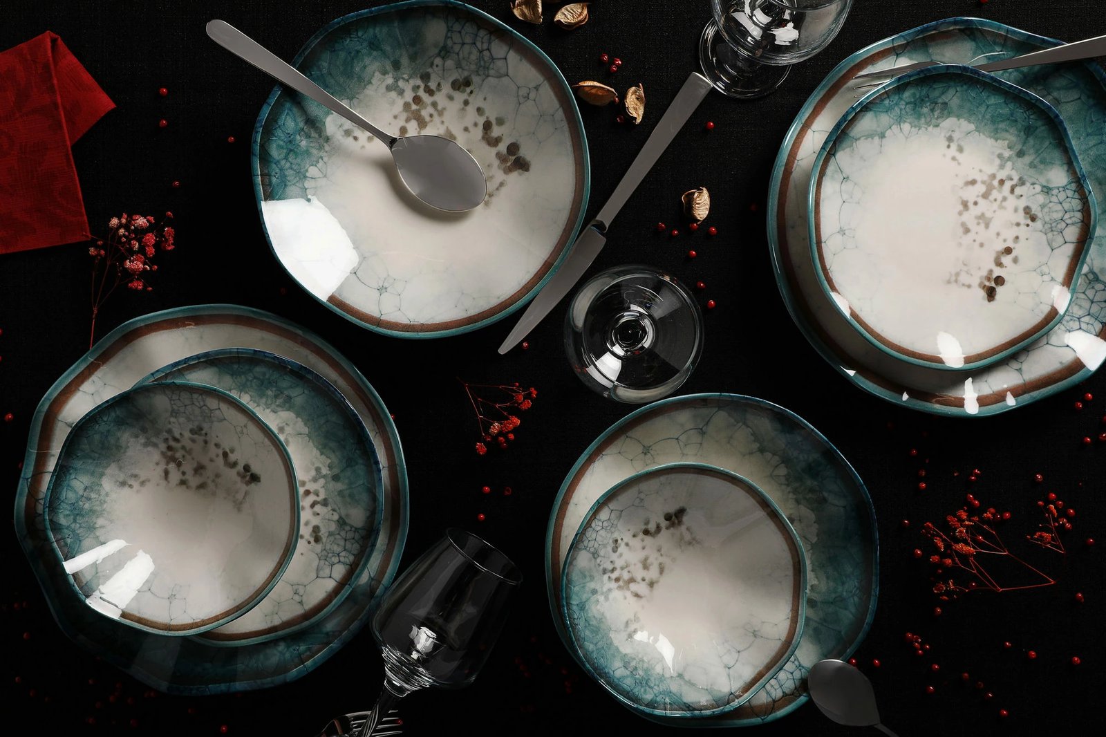 Set enësh për drekë (24 copë), Hermia, GBSNES24Y4R1341