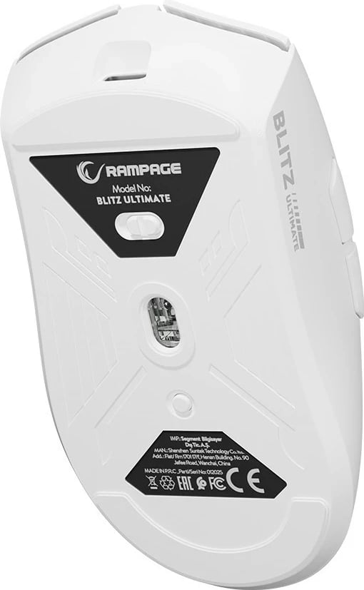 Maus Rampage BLITZ ULTIMATE, optik, 8K, 30000DPI, PAW3950, i bardhë