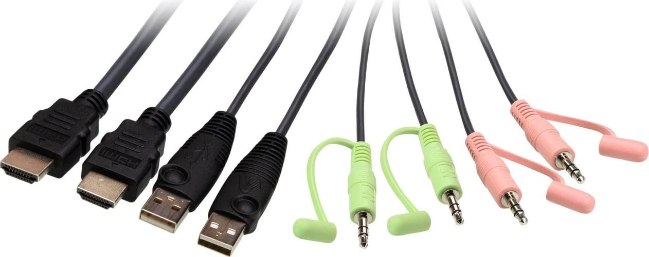 Switch KVM ATEN CS22H, 2 porta USB, HDMI, me selektor të largët, 4K