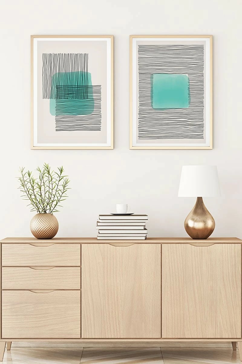 Pikturë dekorative me kornizë MDF (2 copë), Wallity, Huhu141, 70x50