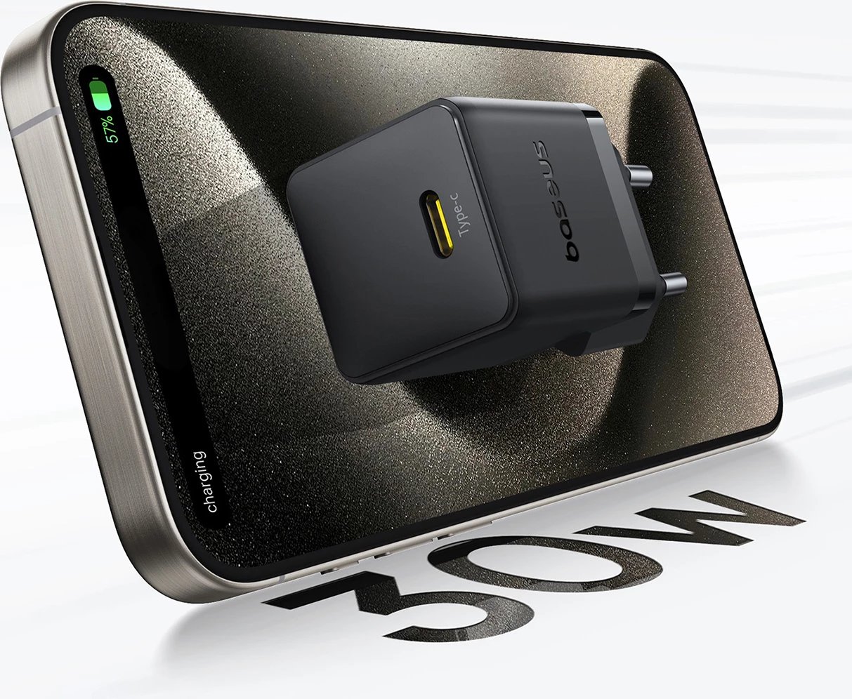 Karikues muri Baseus Palm 30W, USB-C, i bardhë