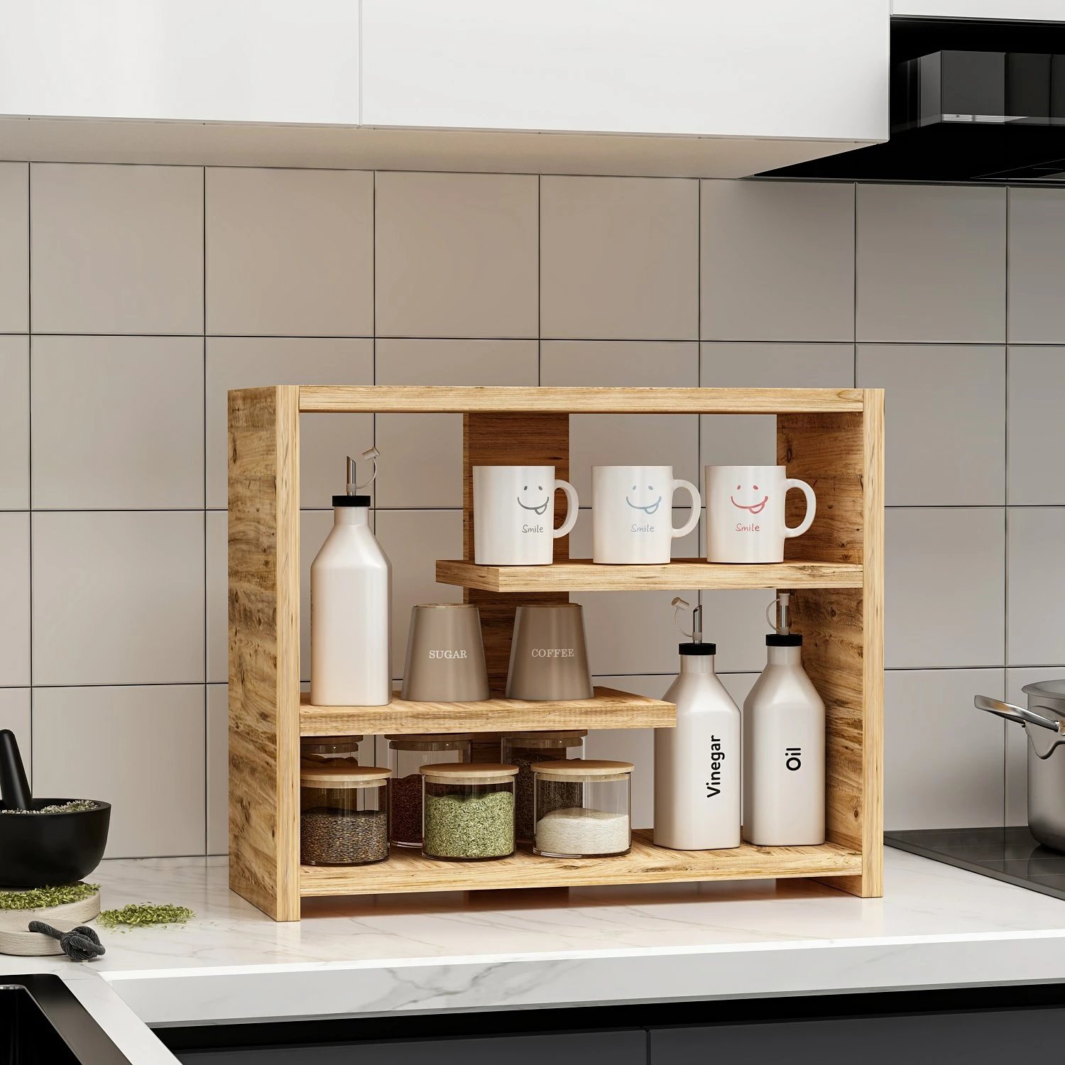 Raft muri Hanah Home, Gupse, ngjyrë Atlantic Pine