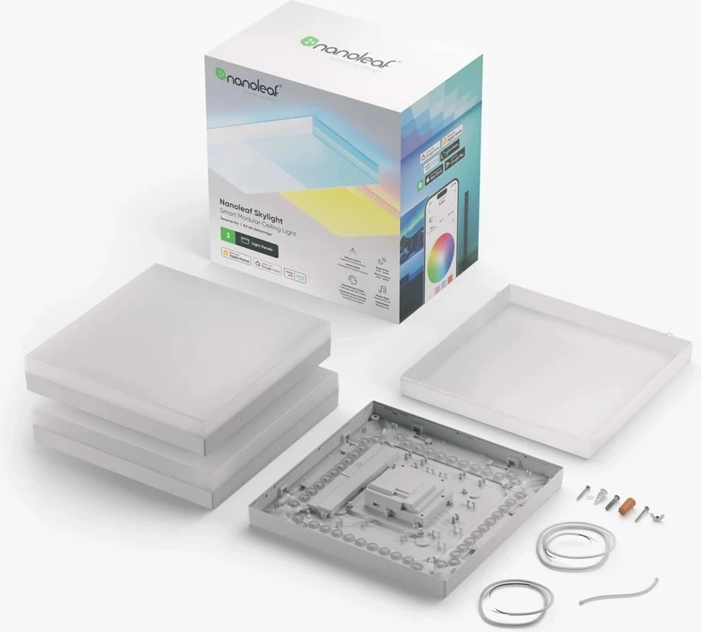 Ndriçues tavani smart Nanoleaf NF083E00-1SL, 3 copë, i bardhë