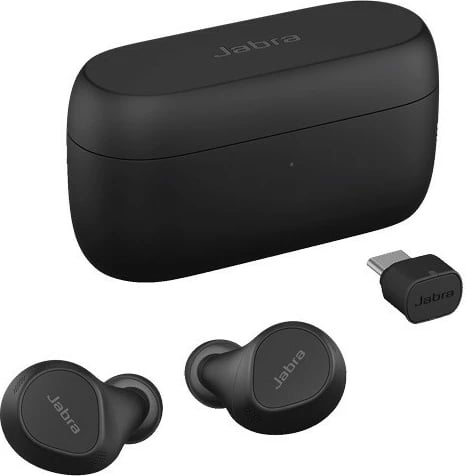 Kufje Jabra Evolve2 Buds, wireless, USB-C, të zeza