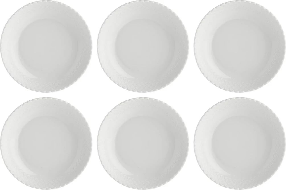 Set pjatash supë LA PORCELLANA BIANCA Momenti, 24 cm, të bardha