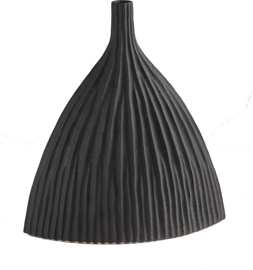 Vazo Isida, qeramike, e zezë, 36x18x41 cm